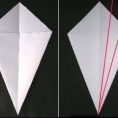 łabędź origami - krok 2.